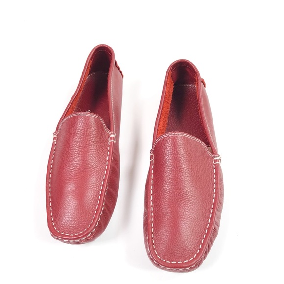 Tod's Other - Tod’s | Red Leather Slip-On Loafers Size 38